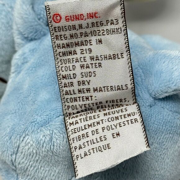 Gund Griffen Baby Blue Plush Mouse Stuffed Toy Weighted Legs 60169 9 Inch 2019 - Picture 8 of 9